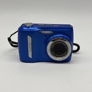 Kodak EasyShare C142 10MP Digital Camera Blue 3x Zoom Tested w/ Strap